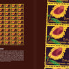 A sheet of "First Class" 4¢ American stamps by Schiffer Publishing, Ltd., commemorating Kansas statehood with a bold sunflower design—ideal for midcentury stamp enthusiasts and collectors, spotlighting the sunflower’s importance.