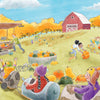 Families smile as children ride a strawberry-themed train, pick strawberries, and make friends at a lively patch near a red barn and market stand. Enjoy "Spring Is for Strawberries" by Schiffer Publishing, Ltd. under a sunny blue sky.